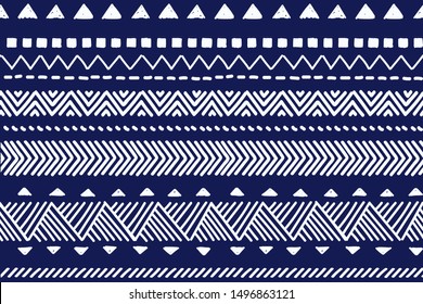 Tribal pattern. Ethnic geometric seamless background, boho motif, maya, aztec line vector illustration. geo print texture