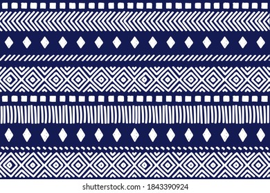Tribal pattern. Ethnic geometric seamless background, boho motif, maya, aztec line vector illustration. mexican print texture