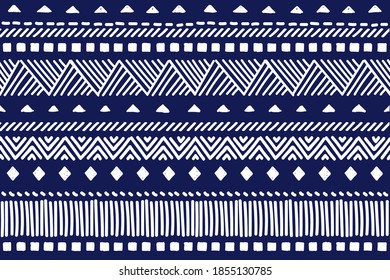 Patrón tribal. Fondo geométrico étnico sin costura, boho motif, maya, aztec line vector ilustración. textura de impresión mexicana