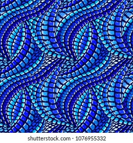 Tribal pattern. Ethnic print. Aztec. Abstract geometric fabric. Cloth design. Spiritual fashion. Mystical ornament. Navajo textile. Boho homespun. Hand drawn seamless vector.