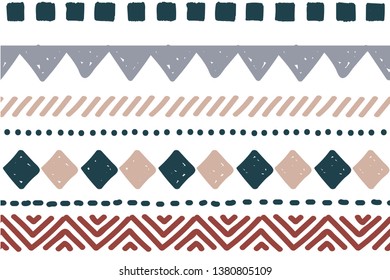 Tribal pattern. Ethnic seamless background, summer geometric ornament, boho motif, maya, aztec line vector illustration. print texture