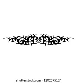 tribal pattern floral ornamet vintage black vector logo, tattoo tribal
