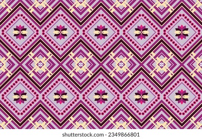 Tribal pattern Geometric ethnic oriental seamless pattern traditional Design for background,carpet,wallpaper,clothing,wrapping,Batik,fabric,Vector illustration.embroidery style.