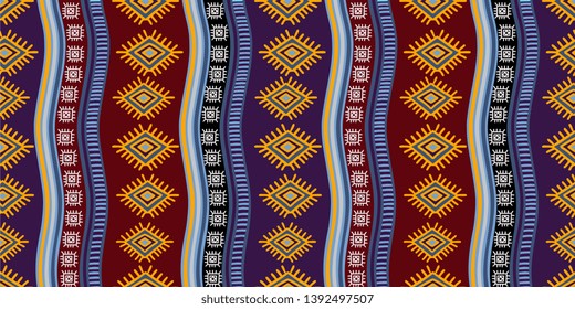 Tribal pattern with hand drawn ornament abstract background