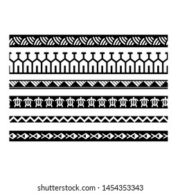 Tribal Pattern Polynesian Set Tattoo Aboriginal Stock Vector (Royalty ...