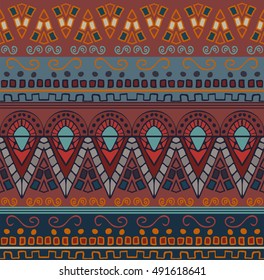 Tribal pattern for printing on fabric or paper. Hand drawn background. Islam, Arabic, Indian, ottoman motifs.