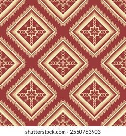 Patrón tribal de fondo sin fisuras. Bordado de patrones étnicos de color brillante. Arte de impresión geométrica tradicional navajo azteca. Diseño para el Fondo de pantalla, almohada, textil, paño, folk, sarong