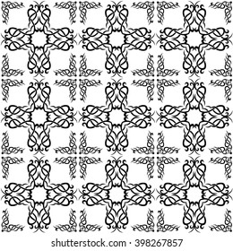 tribal pattern seamless cross element template  tattoo vector art design, isolated illustration abstract pattern on white background, cross art pattern cut out. 