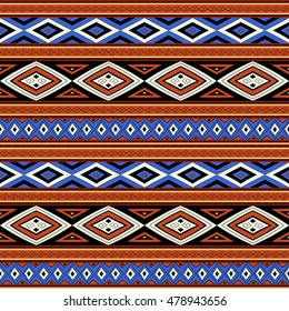 Tribal pattern seamless vector. Ethnic peruvian print design