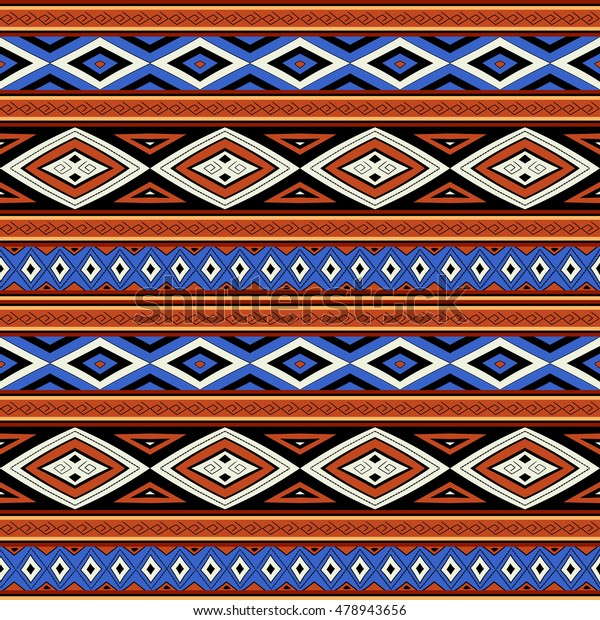 Tribal Pattern Seamless Vector Ethnic Peruvian Stock Vector (Royalty ...