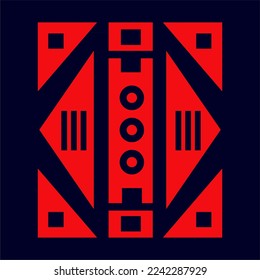 patrón de forma tribal. diseño de motivos tribales de la cultura mundial. diseño abstracto con un patrón de forma único. elegante y futurista motivo batik.