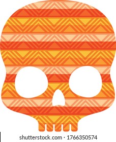 Tribal Pattern Skull - Composition 
