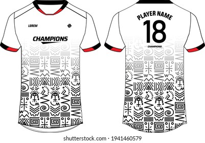 Tribal Pattern Sports Tshirt Jersey Design Stock Vector (Royalty Free ...