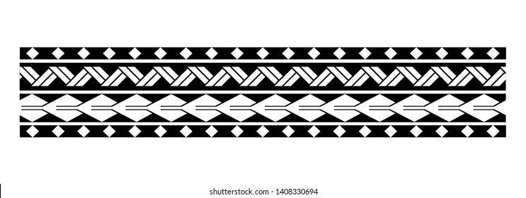 Tribal Pattern Tattoo Aboriginal Samoan Band Stock Vector (Royalty Free ...