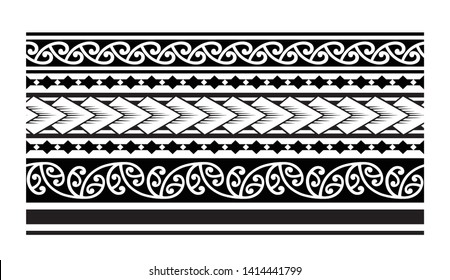 tribal pattern tattoo, aboriginal samoan band, maori seamless bracelets ornament, polynesian tattoo pattern, maori border, ethnic ornament tribal band