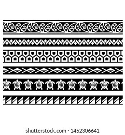 tribal pattern tattoo, aboriginal samoan band, maori seamless art bracelets ornament, polynesian line tattoo pattern, maori black and white texture border, ethnic ornament tribal band