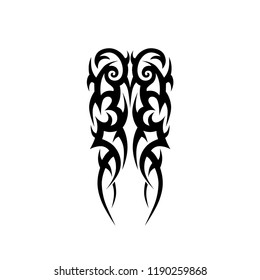 tribal pattern tattoo art pattern isolated illustration on white background