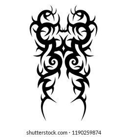 tribal pattern tattoo art pattern isolated illustration on white background