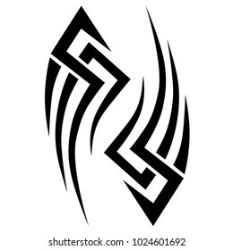 tribal pattern tattoo couple art tribal vector spike vintage image design on white background. 