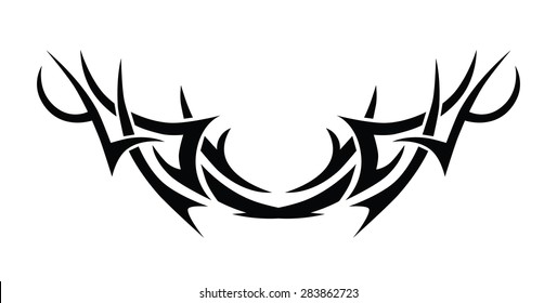 tribal pattern tattoo design art, abstract pattern design template on white background.