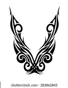 tribal pattern tattoo design art, abstract pattern design template on white background.