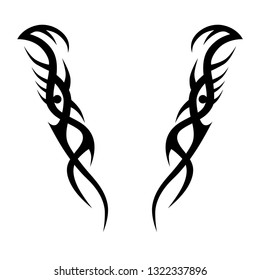 Tribal pattern tattoo neck  vector designs sketch.