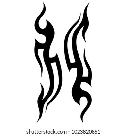 tribal pattern tattoo vector art design, isolated illustration abstract pattern on white background, tattoo wave art tribal vector design. Simple  symbol. 