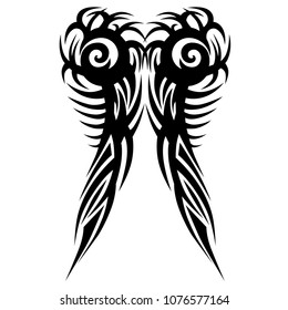 tribal pattern tattoo vector art design, isolated illustration abstract pattern on white background,  sleeve art abstract pattern arm. 