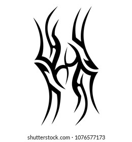 tribal pattern tattoo vector art design, isolated illustration abstract pattern on white background, tattoos ideas designs – tribal tattoo pattern vector illustration