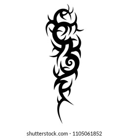 tribal pattern tattoo vector art design, isolated illustration abstract pattern on white background, tattoos art ideas sleeve designs – tribal tattoo pattern vector illustration