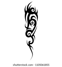 tribal pattern tattoo vector art design, isolated illustration abstract pattern on white background, tattoos art ideas sleeve designs – tribal tattoo pattern vector illustration