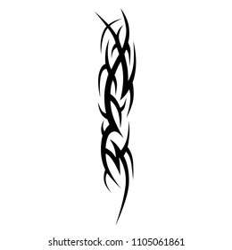 tribal pattern tattoo vector art design, isolated illustration abstract pattern on white background, tattoos art ideas sleeve designs – tribal tattoo pattern vector illustration