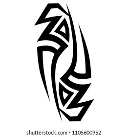 tribal pattern tattoo vector art design, isolated illustration abstract pattern on white background, tattoos art ideas designs – tribal tattoo pattern vector illustration
