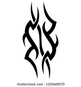 tribal pattern tattoo vector art design, isolated illustration abstract pattern on white background, tattoos art ideas designs – tribal tattoo pattern vector illustration