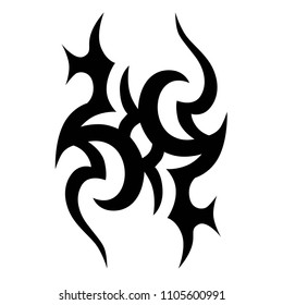 tribal pattern tattoo vector art design, isolated illustration abstract pattern on white background, tattoos art ideas designs – tribal tattoo pattern vector illustration