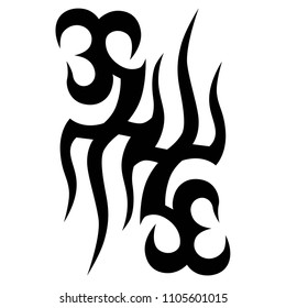 tribal pattern tattoo vector art design, isolated illustration abstract pattern on white background, tattoos art vector designs – tribal tattoo pattern vector illustration