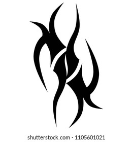 tribal pattern tattoo vector art design, isolated illustration abstract pattern on white background, tattoos art ideas designs – tribal tattoo pattern vector illustration