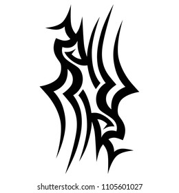 tribal pattern tattoo vector art design, isolated illustration abstract pattern on white background, tattoos art ideas designs – tribal tattoo pattern vector illustration