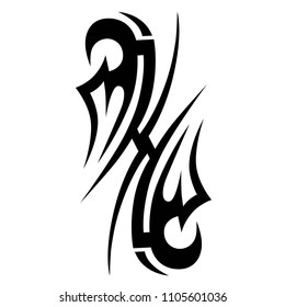 tribal pattern tattoo vector art design, isolated illustration abstract pattern on white background, tattoos art ideas designs – tribal tattoo pattern vector illustration