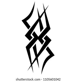 tribal pattern tattoo vector art design, isolated illustration abstract pattern on white background, tattoos art ideas designs – tribal tattoo pattern vector illustration