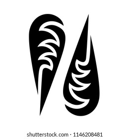 tribal pattern tattoo vector art design, isolated illustration abstract pattern on white background, tattoo art design tribal