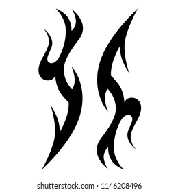 tribal pattern tattoo vector art design, isolated illustration abstract pattern on white background, tattoo art design tribal