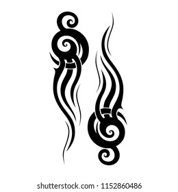 tribal pattern tattoo vector art design, isolated illustration abstract pattern on white background, tattoos template  art ideas designs – tribal tattoo pattern vector illustration