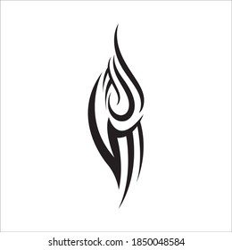 diseño de arte vectorial de tatuaje de patrón tribal, manga abstracta tribal de tatuajes, diseño artístico de boceto aislado en fondo blanco, logotipo simple.