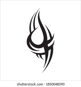 tribal pattern tattoo vector art design,tattoo tribal abstract sleeve, sketch art design isolated on white background,Simple logo.