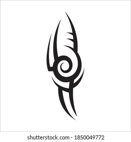 diseño de arte vectorial de tatuaje de patrón tribal, manga abstracta tribal de tatuajes, diseño artístico de boceto aislado en fondo blanco, logotipo simple.
