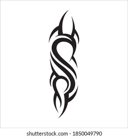 Stammmuster Tätowierung Vektorgrafik-Design, abstrakte Tätowierung-Stamm-Ärmel, Skizze-Design einzeln auf weißem Hintergrund, einfaches Logo.