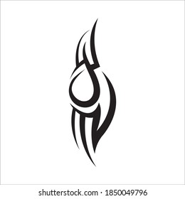 tribal pattern tattoo vector art design,tattoo tribal abstract sleeve, sketch art design isolated on white background,Simple logo.