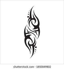Stammmuster Tätowierung Vektorgrafik-Design, abstrakte Tätowierung-Stamm-Ärmel, Skizze-Design einzeln auf weißem Hintergrund, einfaches Logo.
