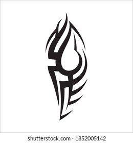 tribal pattern tattoo vector art design,tattoo tribal abstract sleeve, sketch art design isolated on white background,Simple logo.